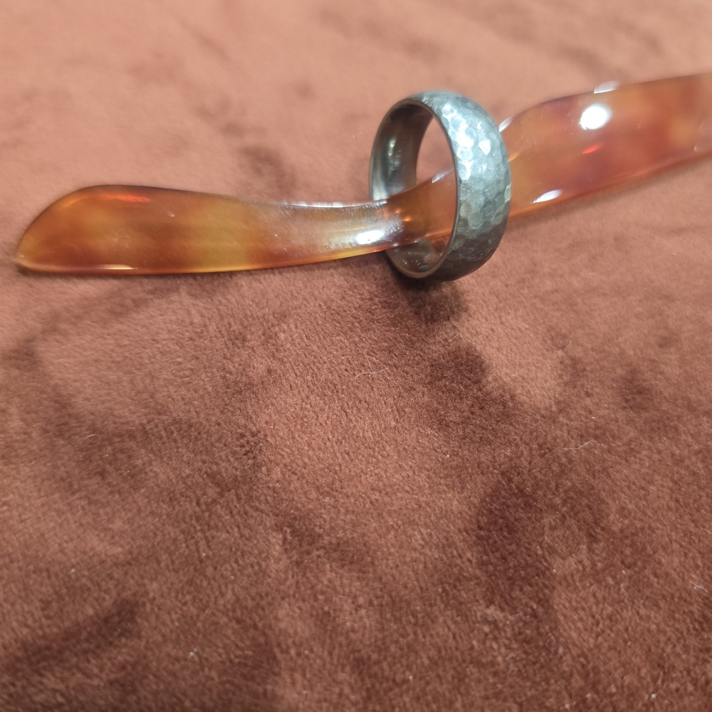 Titanium Hammered Ring - image 2